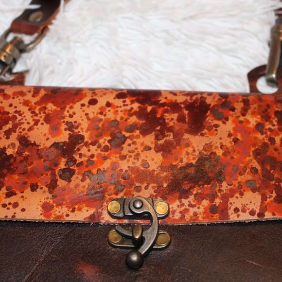 One Of A Kind Don Rawzi Crossbody Handmade Leather Purse - Made in Maryland, USA - Picture 3 of 8